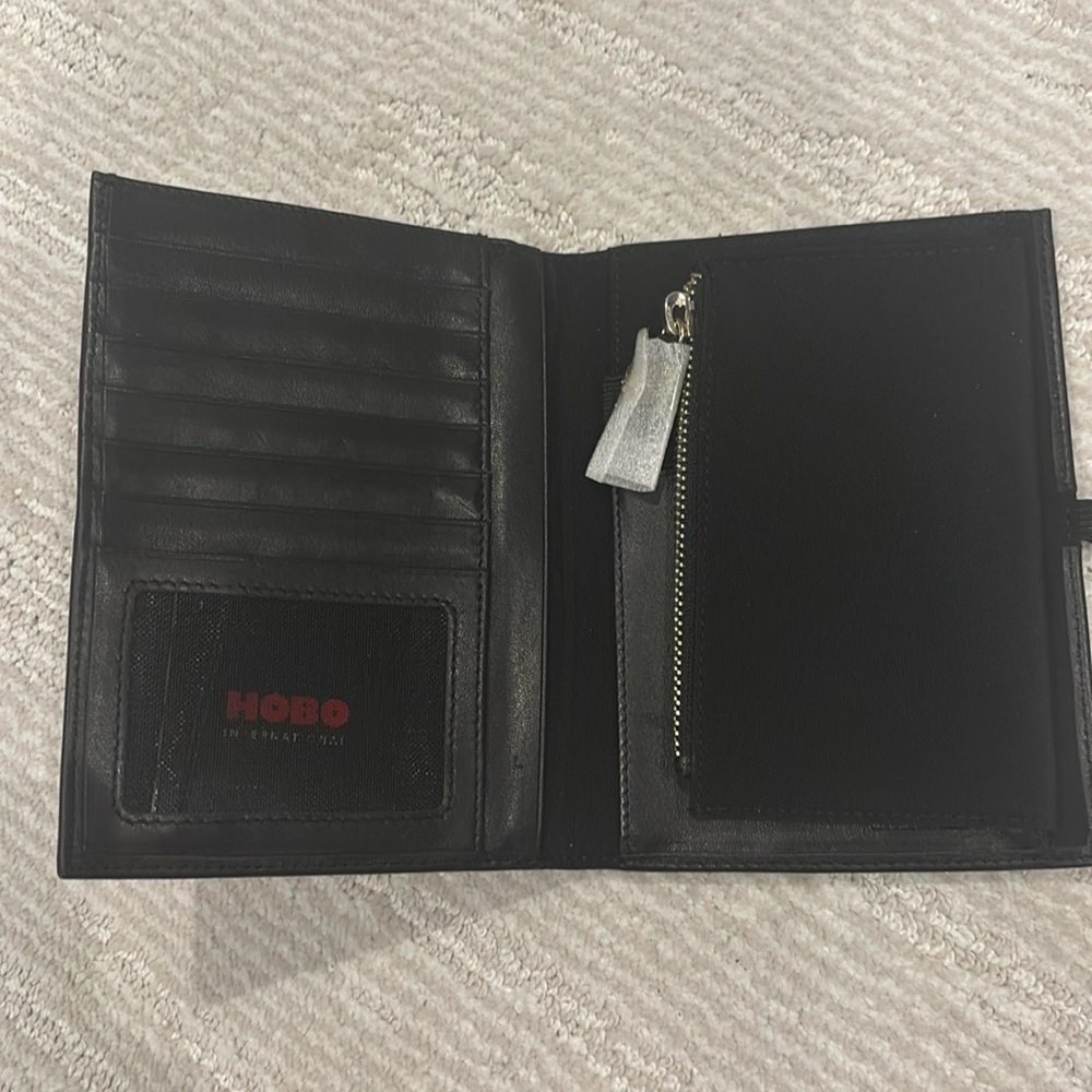 HOBO Black 3-way banded wallet. NWT.